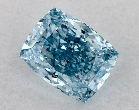 IGI 0.99 Carat Fancy Vivid Blue-VS2 Cushion Modified Cut Lab-Grown Diamond